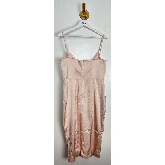 HOUSE OF CB Gisele Satin Corset Midi Dress in Peony Size Large+ (X-Large) - Picture 9 of 15